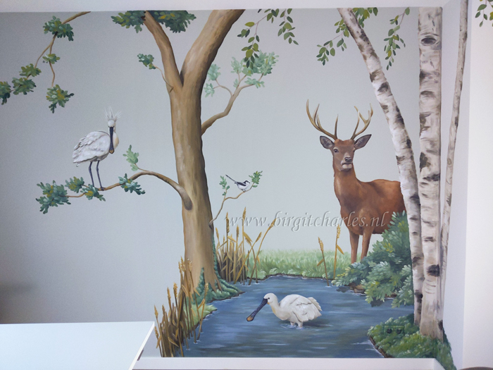 bos dieren muurschildering bos dieren muurschildering