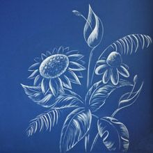 planten bloemen muurtekening