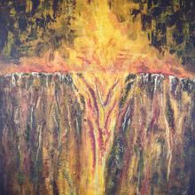 Abstract schilderij in opdracht laten maken